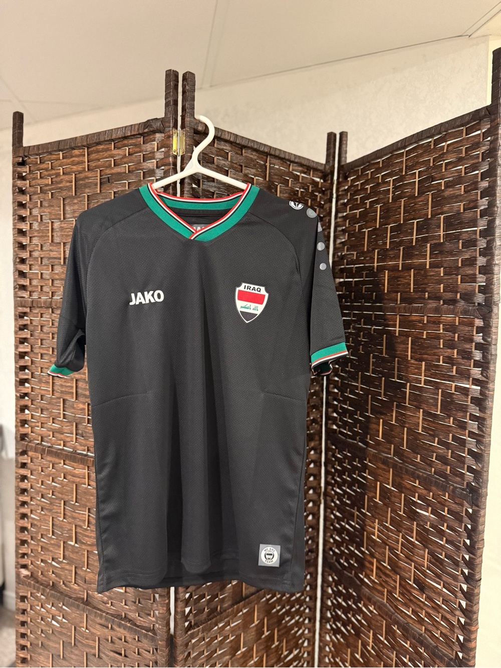 Iraq Men's Black Football Jersey